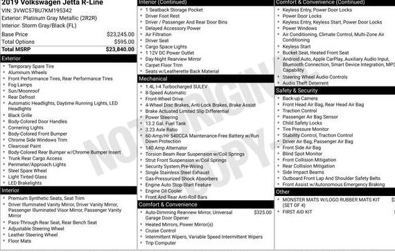 VOLKSWAGEN JETTA 2019 3VWC57BU7KM195342 image