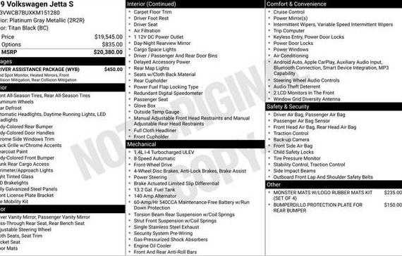 VOLKSWAGEN JETTA 2019 3VWCB7BUXKM151280 image
