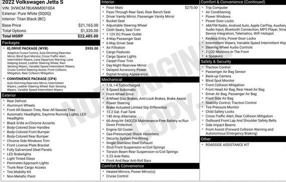 VOLKSWAGEN JETTA 2022 3VWCM7BU6NM001004 image