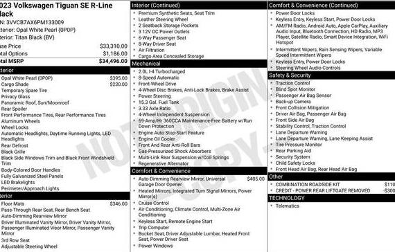 VOLKSWAGEN TIGUAN 2023 3VVCB7AX6PM133009 image