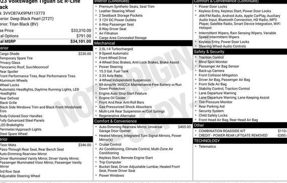 VOLKSWAGEN TIGUAN 2023 3VVCB7AX9PM113773 image