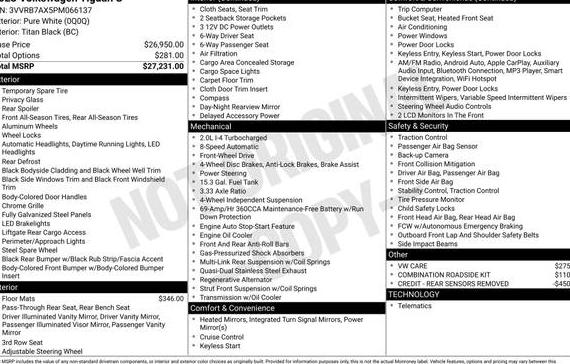 VOLKSWAGEN TIGUAN 2023 3VVRB7AX5PM066137 image