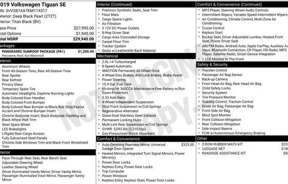 VOLKSWAGEN TIGUAN 2019 3VV2B7AX7KM174317 image