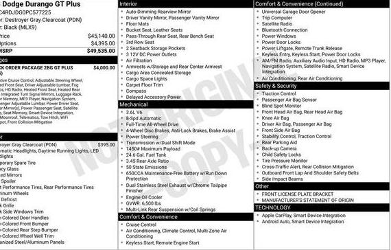 DODGE DURANGO 2023 1C4RDJDG0PC577225 image