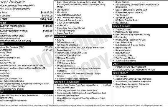 DODGE DURANGO 2021 1C4SDJCT8MC643175 image