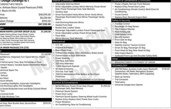 DODGE DURANGO 2015 1C4SDHCT4FC740370 image DODGE DURANGO 2015 1C4SDHCT4FC740370 image