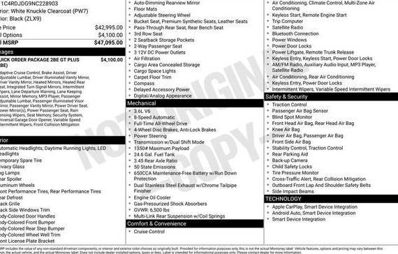 DODGE DURANGO 2022 1C4RDJDG9NC228903 image