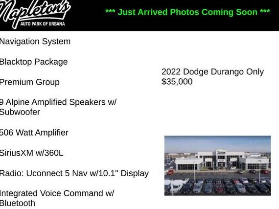 DODGE DURANGO 2022 1C4RDJDG4NC160607 image