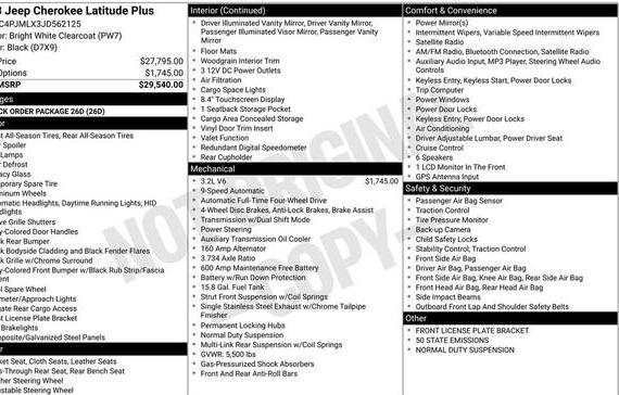 JEEP CHEROKEE 2018 1C4PJMLX3JD562125 image