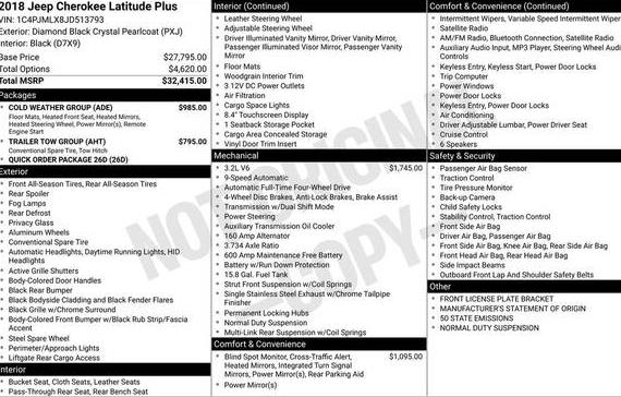 JEEP CHEROKEE 2018 1C4PJMLX8JD513793 image