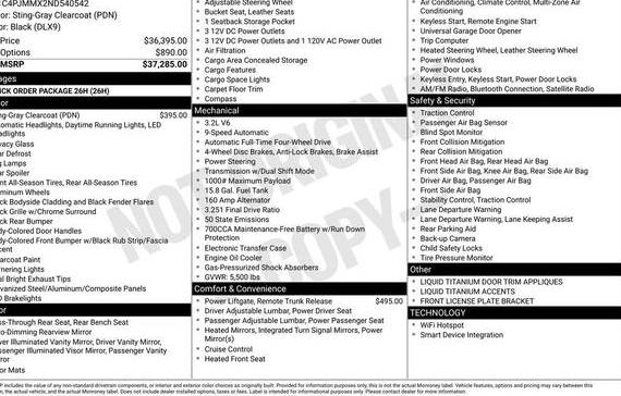 JEEP CHEROKEE 2022 1C4PJMMX2ND540542 image