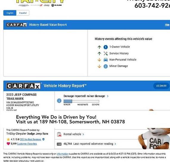 JEEP COMPASS 2023 3C4NJDDN7PT527692 image