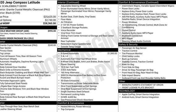 JEEP COMPASS 2020 3C4NJDBBXLT138399 image