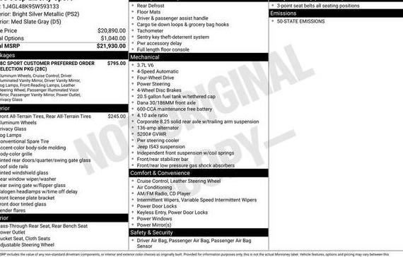 JEEP LIBERTY 2005 1J4GL48K95W593133 image