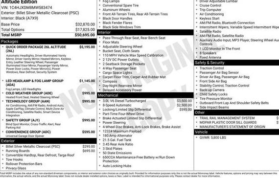 JEEP WRANGLER 2021 1C4HJXDM8MW583474 image
