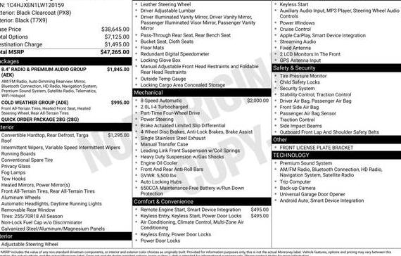 JEEP WRANGLER 2020 1C4HJXEN1LW120159 image JEEP WRANGLER 2020 1C4HJXEN1LW120159 image