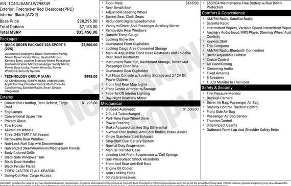 JEEP WRANGLER 2020 1C4GJXAN1LW295349 image JEEP WRANGLER 2020 1C4GJXAN1LW295349 image