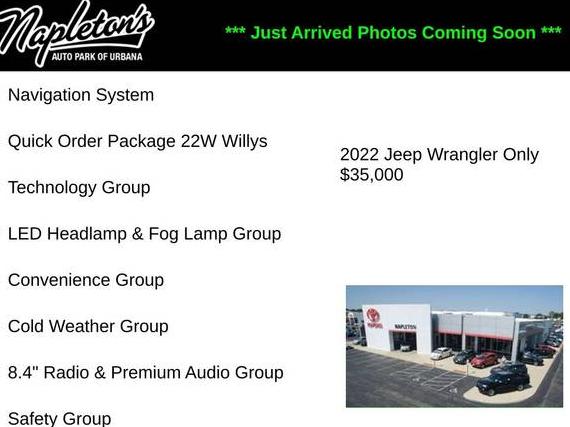 JEEP WRANGLER 2022 1C4HJXDN4NW185303 image