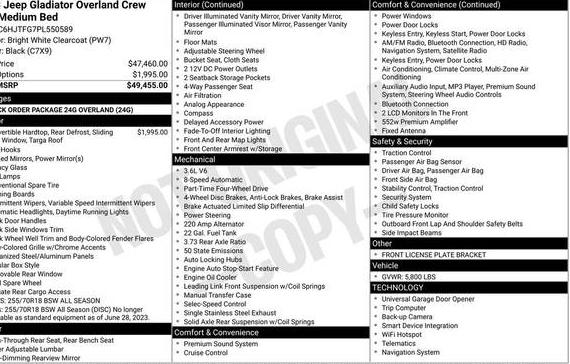 JEEP GLADIATOR 2023 1C6HJTFG7PL550589 image JEEP GLADIATOR 2023 1C6HJTFG7PL550589 image