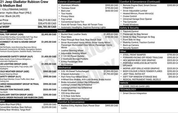 JEEP GLADIATOR 2021 1C6JJTBMXML540552 image JEEP GLADIATOR 2021 1C6JJTBMXML540552 image