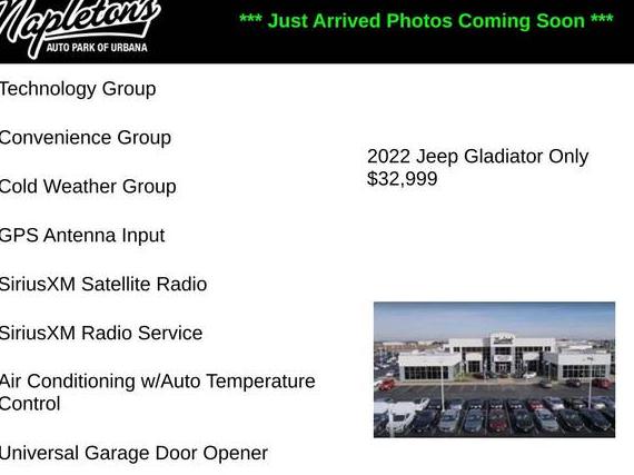 JEEP GLADIATOR 2022 1C6HJTAG0NL109732 image