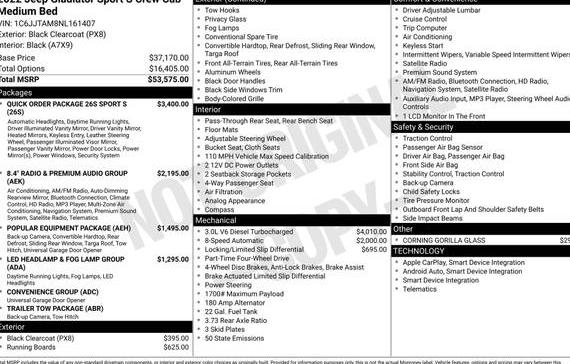 JEEP GLADIATOR 2022 1C6JJTAM8NL161407 image
