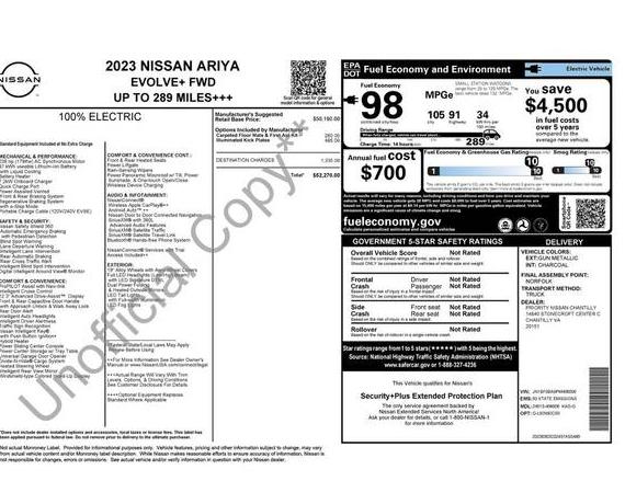 NISSAN ARIYA 2023 JN1BF0BA9PM406006 image