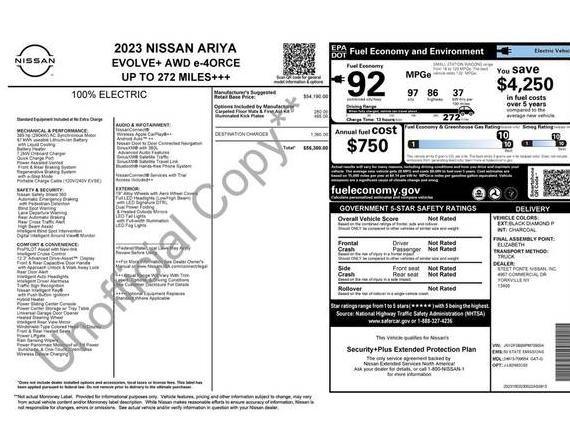 NISSAN ARIYA 2023 JN1DF0BB8PM709554 image