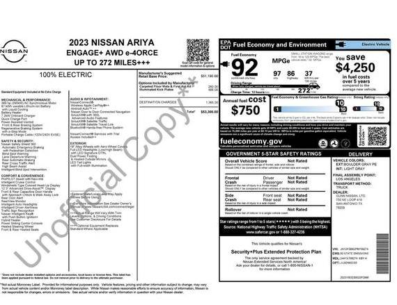 NISSAN ARIYA 2023 JN1DF0BB2PM709274 image