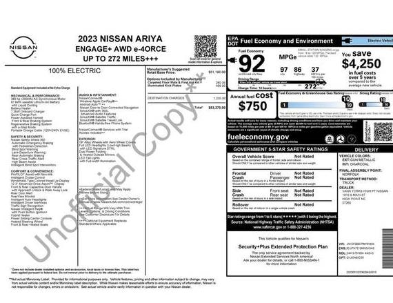 NISSAN ARIYA 2023 JN1DF0BB7PM701834 image