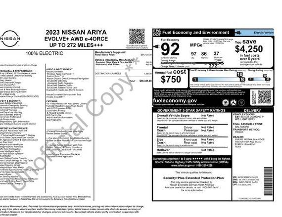NISSAN ARIYA 2023 JN1DF0BB0PM704106 image