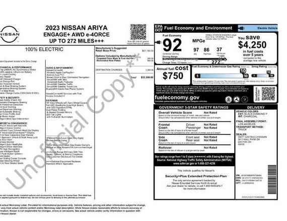NISSAN ARIYA 2023 JN1DF0BB9PM708994 image