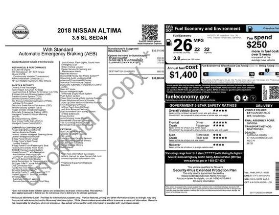 NISSAN ALTIMA 2018 1N4BL3AP1JC143235 image