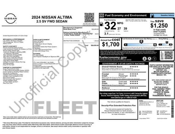 NISSAN ALTIMA 2024 1N4BL4DV7RN399542 image