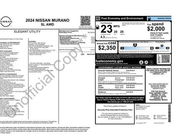 NISSAN MURANO 2024 5N1AZ2CS9RC111964 image