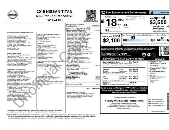 NISSAN TITAN 2019 1N6AA1E58KN504973 image