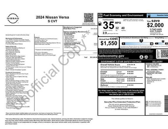 NISSAN VERSA 2024 3N1CN8DV2RL923148 image