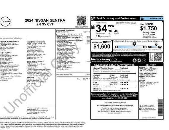 NISSAN SENTRA 2024 3N1AB8CV1RY363921 image