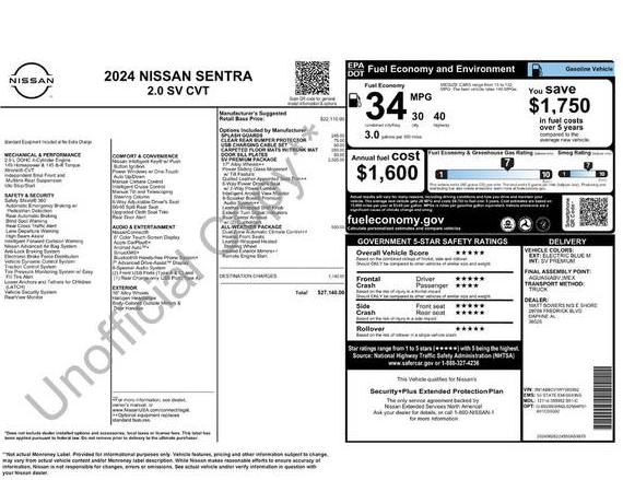 NISSAN SENTRA 2024 3N1AB8CV1RY385952 image