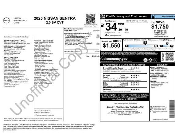 NISSAN SENTRA 2025 3N1AB8CV5SY316512 image NISSAN SENTRA 2025 3N1AB8CV5SY316512 image