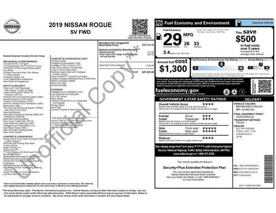NISSAN ROGUE 2019 JN8AT2MT6KW254313 image