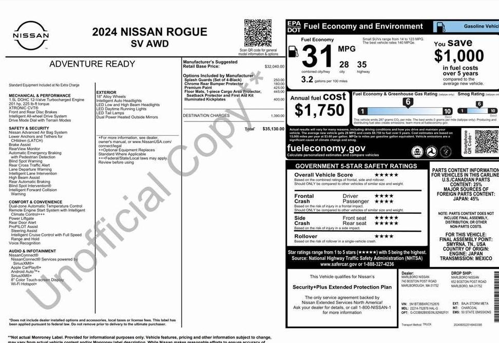 NISSAN ROGUE 2024 5N1BT3BBXRC752876 image