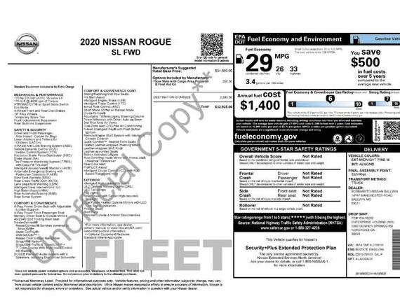 NISSAN ROGUE 2020 5N1AT2MTXLC703101 image