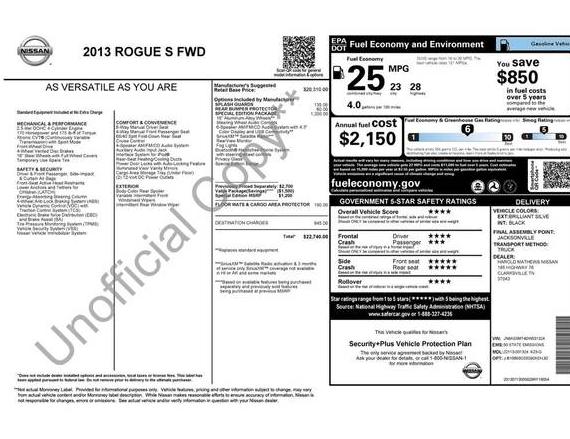 NISSAN ROGUE 2013 JN8AS5MT4DW031324 image