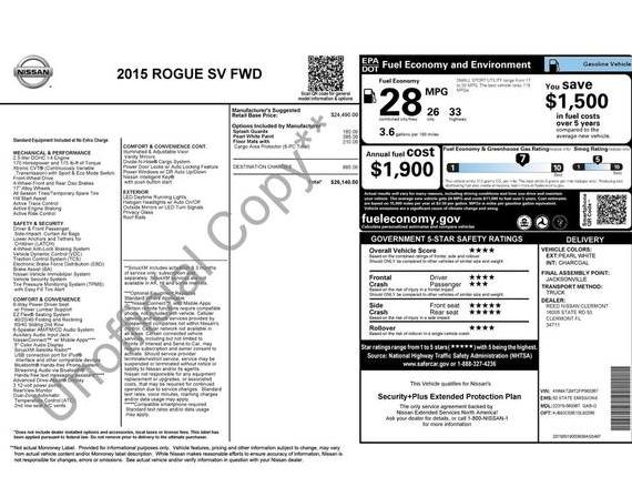 NISSAN ROGUE 2015 KNMAT2MT2FP563367 image NISSAN ROGUE 2015 KNMAT2MT2FP563367 image