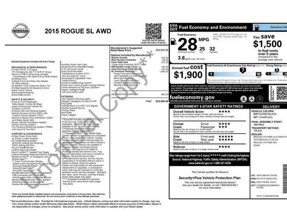 NISSAN ROGUE 2015 5N1AT2MVXFC797034 image