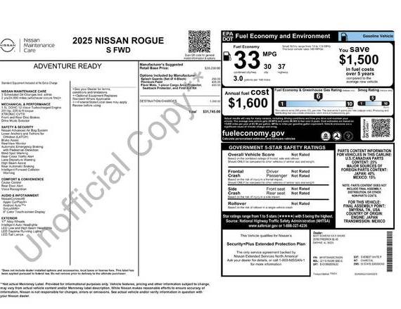 NISSAN ROGUE 2025 5N1BT3AA5SC768286 image