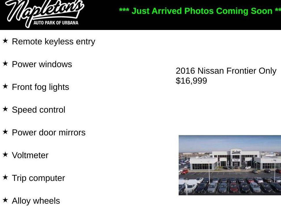 NISSAN FRONTIER 2016 1N6AD0CU9GN756931 image