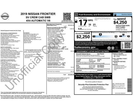 NISSAN FRONTIER 2019 1N6AD0EV3KN718903 image NISSAN FRONTIER 2019 1N6AD0EV3KN718903 image
