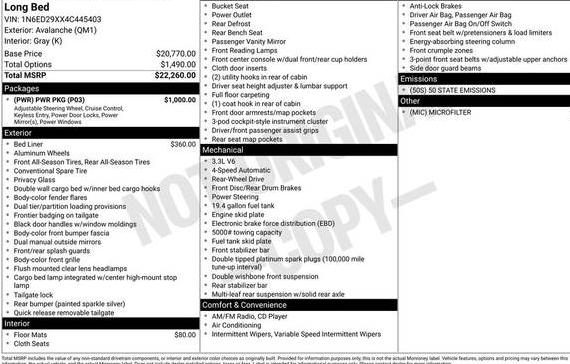 NISSAN FRONTIER 2004 1N6ED29XX4C445403 image